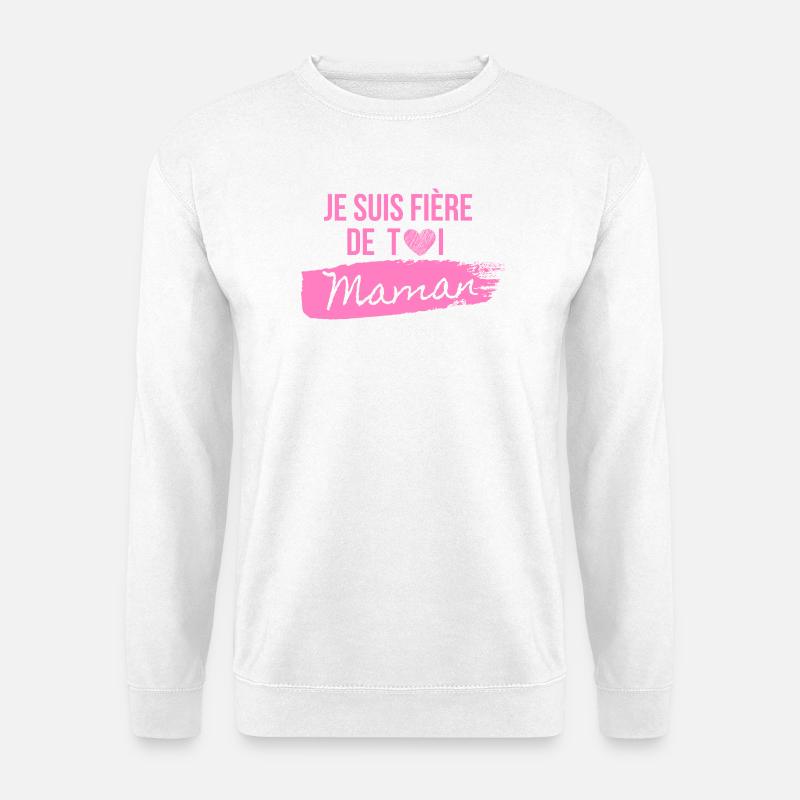 Rosa Herz Mama Pride T-Shirt - Unisex Pullover - Weiß
