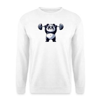 Cool Panda Haltère Haltérophile Fitness - Sweat-shirt Unisexe - blanc - Devant