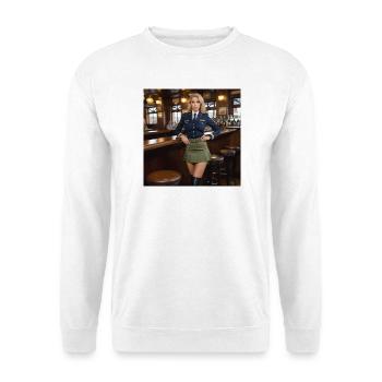 Les femmes militaires s’amusent aussi - Sweat-shirt Unisexe - blanc - Devant