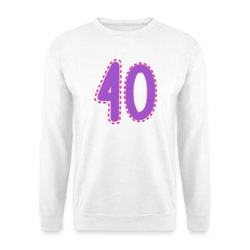 40. 40 YEARS. 40th ANNIVERSARY. 40 YEARS ANNIVERSARY. - Unisex Sweatshirt - white - Front