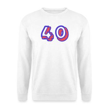 40. 40 YEARS. 40th ANNIVERSARY. 40 YEARS ANNIVERSARY. - Unisex Sweatshirt - white - Front