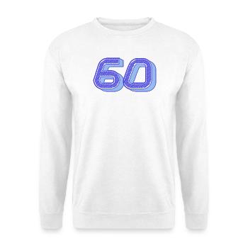 60. 60 JAHRE. 60-JÄHRIGES JUBILÄUM. 60. GEBURTSTAG. - Unisex Pullover - Weiß - Vorne