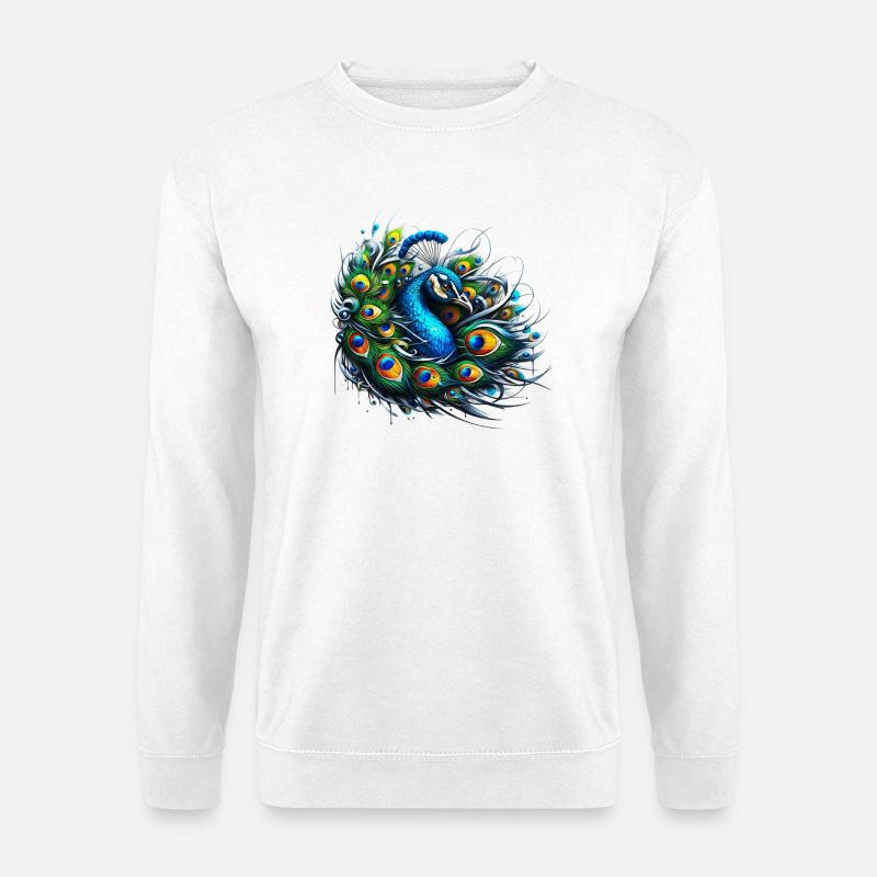 Pfau - Unisex Pullover - Weiß