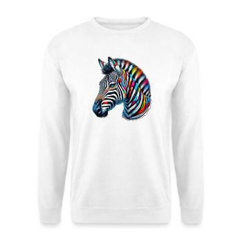 Zèbre - Sweat-shirt Unisexe - blanc - Devant