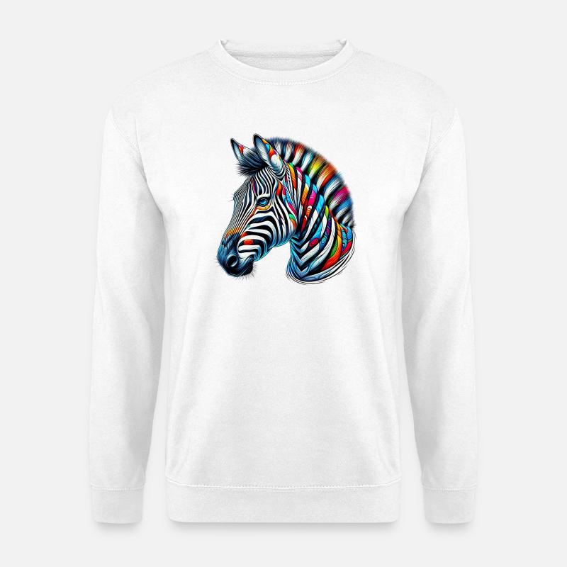 Zebra - Unisex Pullover - Weiß