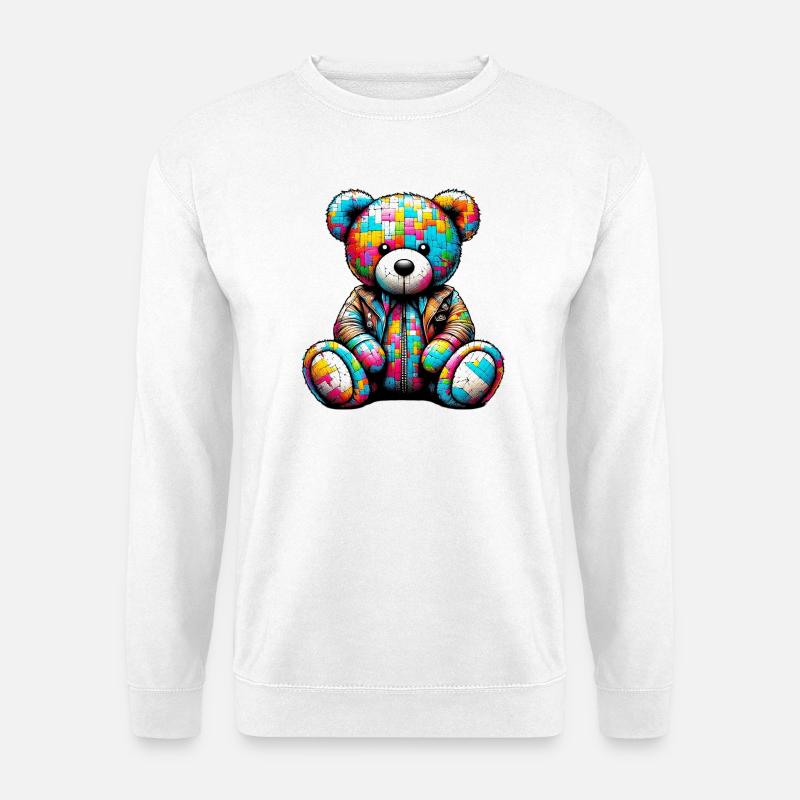 Teddybär Teddybär Lederweste - Unisex Pullover - Weiß