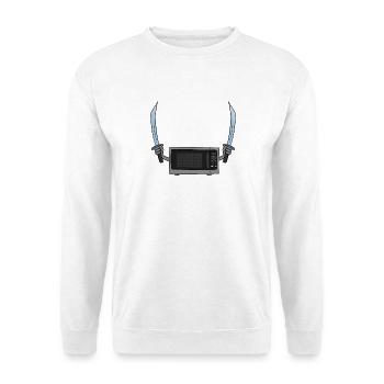 Microwave oven and the sword - Unisex Sweatshirt - white - Front