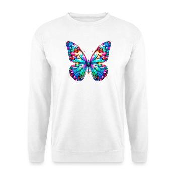 Schmetterling - Unisex Pullover - Weiß - Vorne