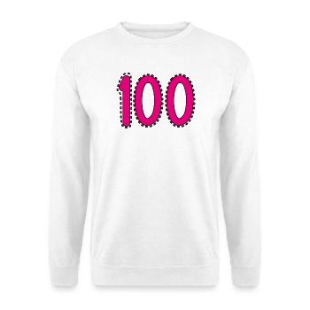 100. 100 ANS. 100e ANNIVERSAIRE. ANNIVERSAIRE 100 - Sweat-shirt Unisexe - blanc - Devant