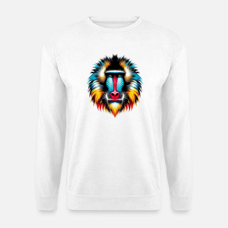 Mandrill Monkey - Unisex Sweatshirt - white