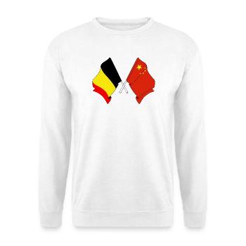 Flag Belgium Flag China - Unisex Sweatshirt - white - Front