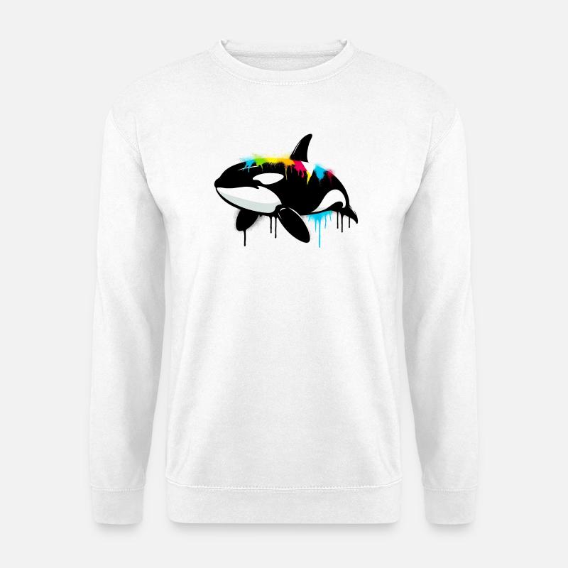 Schwertwal - Unisex Pullover - Weiß