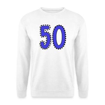 50. 50 JAHRE. 50-JÄHRIGES JUBILÄUM. 50-JÄHRIGES JUBILÄUM. - Unisex Pullover - Weiß - Vorne