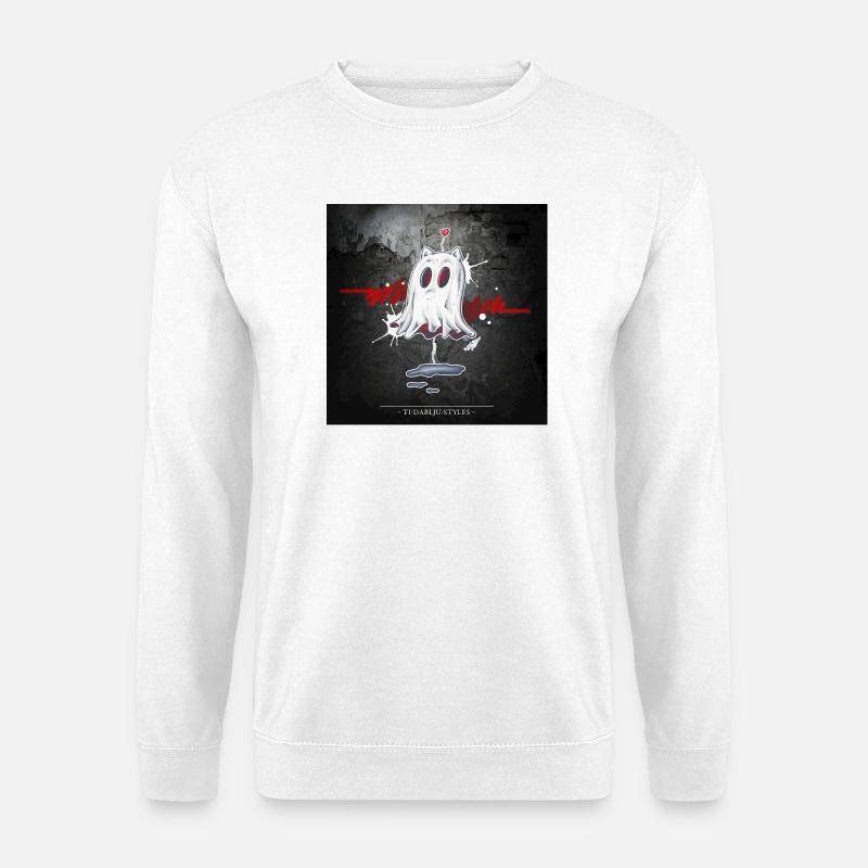 catghost in love - Unisex Pullover - Weiß