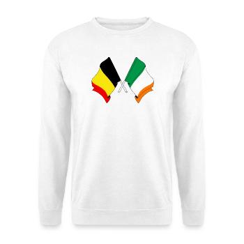 Flag Belgium, flag Ireland - Unisex Sweatshirt - white - Front