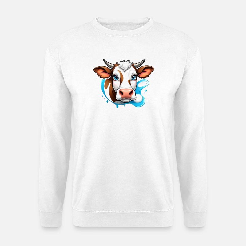 Alpine Cow Charm - Unisex Pullover - Weiß