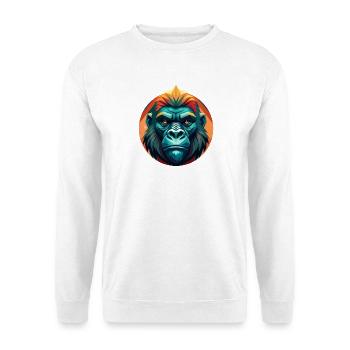 Stammes-Neon-Gorilla - Unisex Pullover - Weiß - Vorne