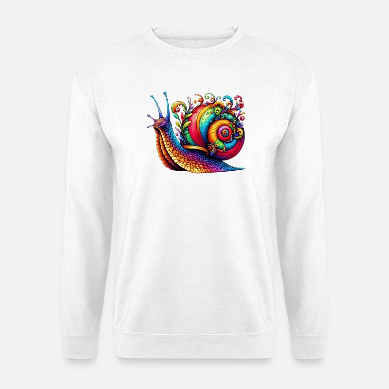 Schnecke - Unisex Pullover - Weiß