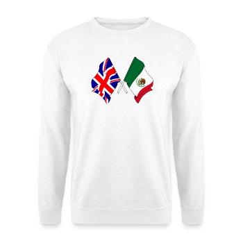 Drapeau de l’Angleterre, drapeau du Mexique - Sweat-shirt Unisexe - blanc - Devant
