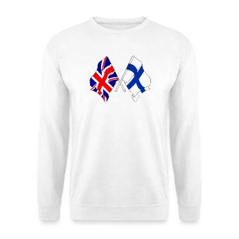 Drapeau Angleterre, drapeau Finlande - Sweat-shirt Unisexe - blanc - Devant