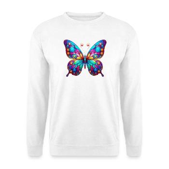 Schmetterling - Unisex Pullover - Weiß - Vorne
