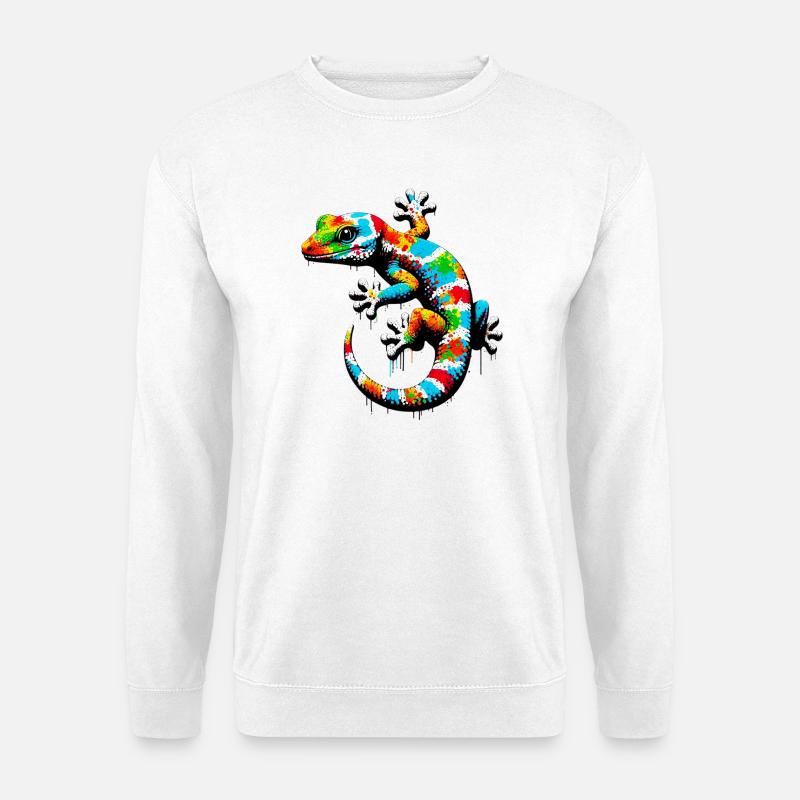 Gecko - Unisex Pullover - Weiß