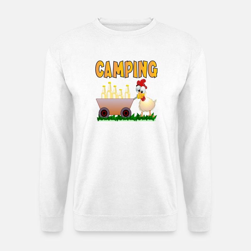 CAMPING GETRÄNKE - Unisex Pullover - Weiß