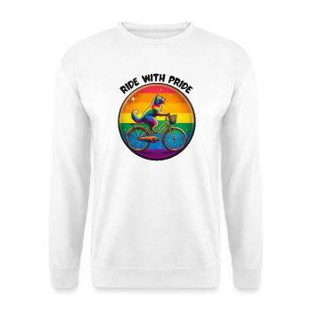 Roulez avec fierté - Sweat-shirt Unisexe - blanc - Devant