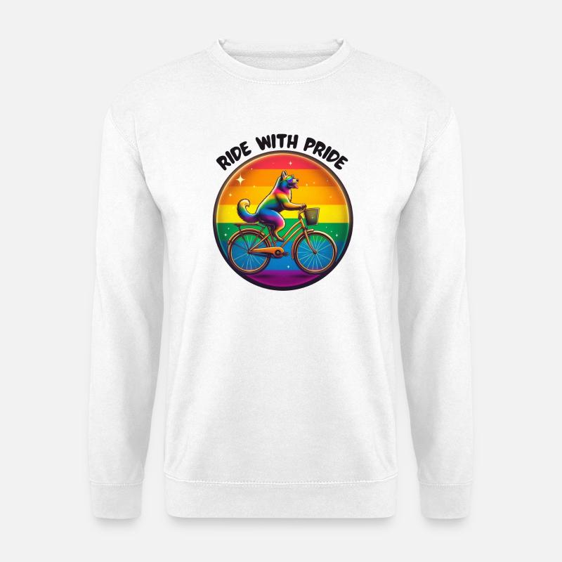 Ride with pride - Unisex Sweatshirt - white