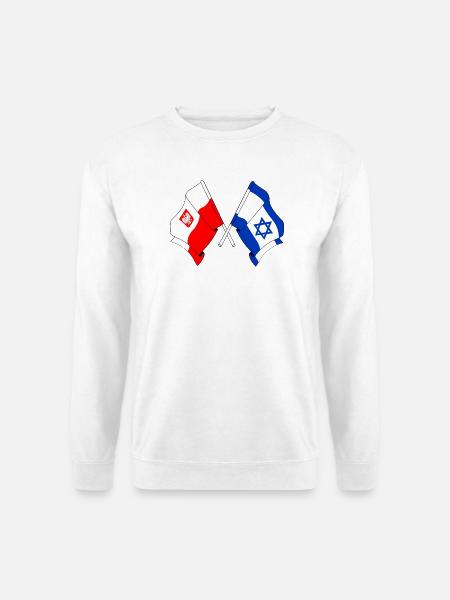 Flag Poland, flag Israel - Unisex Sweatshirt - white