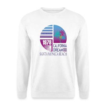 California Dream 1978 Santa Monica Beach - Unisex Sweatshirt - white - Front