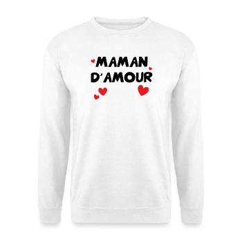 Maman d'Amour - Mother's Day - Unisex Sweatshirt - white - Front