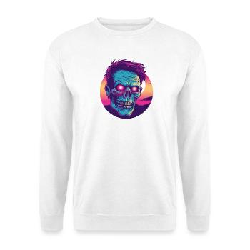 Zombie synthwave 2 - Sweat-shirt Unisexe - blanc - Devant