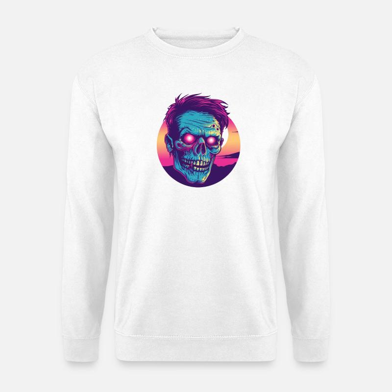 Zombie synthwave 2 - Unisex Sweatshirt - white