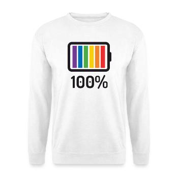 Mois de la fierté LGBT - 100% queer - Sweat-shirt Unisexe - blanc - Devant