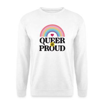Mois de la fierté LGBT - Queer et fier - Sweat-shirt Unisexe - blanc - Devant