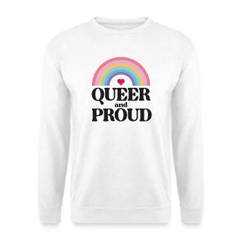Mois de la fierté LGBT - Queer et fier - Sweat-shirt Unisexe - blanc - Devant
