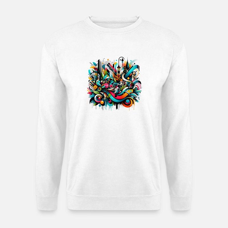 Illustration de graffiti dynamique Art urbain - Sweat-shirt Unisexe - blanc