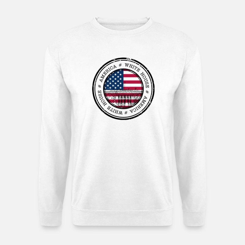 Flaggenlinie Capitol Circle - Unisex Pullover - Weiß