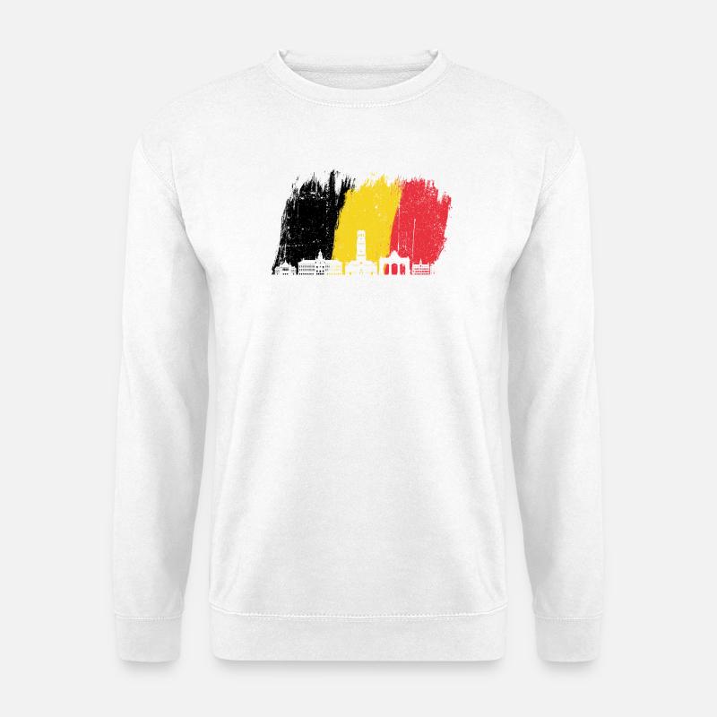 City Skyline Splash Kunst - Unisex Pullover - Weiß