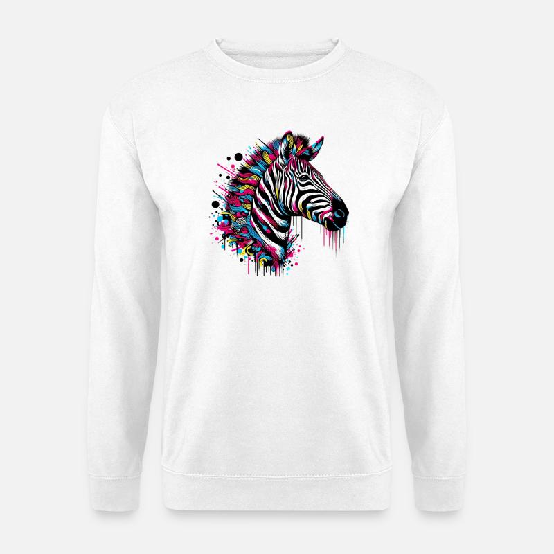 Zebra - Unisex Pullover - Weiß