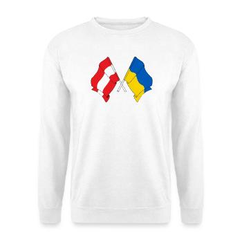 Drapeau Autriche drapeau Ukraine - Sweat-shirt Unisexe - blanc - Devant