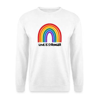 L’amour est plus fort. LGBT - Sweat-shirt Unisexe - blanc - Devant