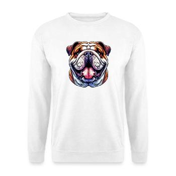 English Bulldog Dog - Unisex Sweatshirt - white - Front