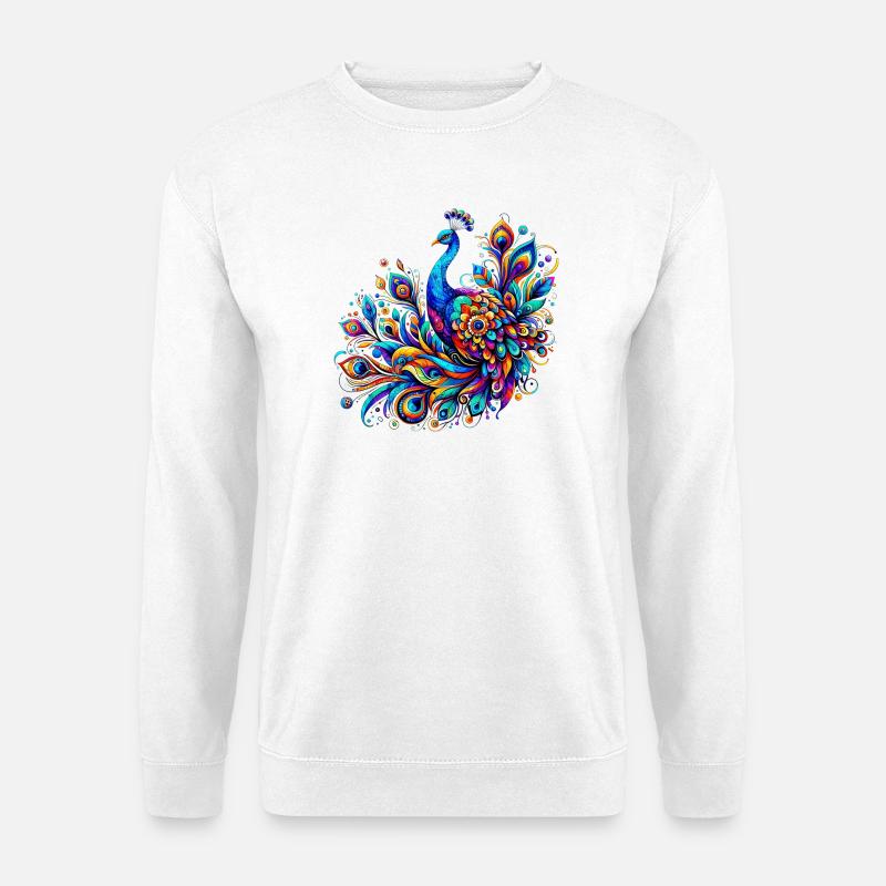 Peacock - Unisex Sweatshirt - white