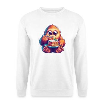 Bigfoot Sasquatch Sweet Lasagna Italian - Unisex Sweatshirt - white - Front