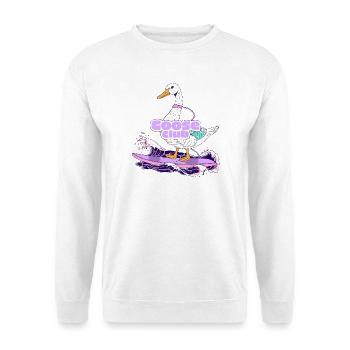 Surfing Goose with Mask and Club Badge - Unisex Sweatshirt - white - Front