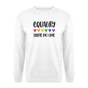 LGBT Pride Month - Equality Hurts No One - Unisex Sweatshirt - white - Front