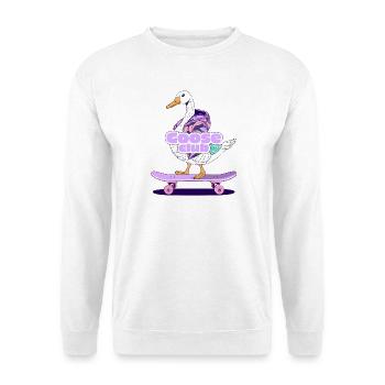 Conception fantaisiste de skateboard Goose - Sweat-shirt Unisexe - blanc - Devant