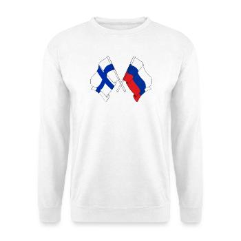 Drapeau de la Finlande, drapeau de la Russie - Sweat-shirt Unisexe - blanc - Devant